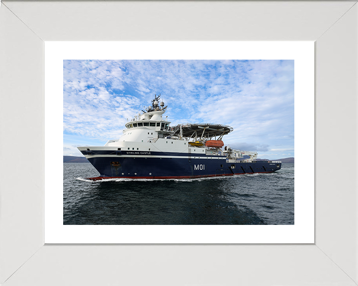 HMS Stirling Castle (M01) Photo Print - At Sea 2025 - Royal Navy Mine Countermeasures Support Vessel