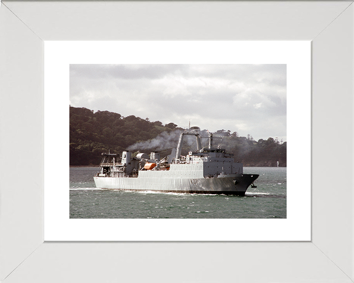 HMS Challenger (K07) Royal Navy Diving Support Vessel Starboard View Photo Print Wall Art Decor Posters, Prints, & Visual Artwork Hampshire Prints 10 x 8 White Frame Yes