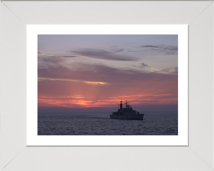 HMS Newcastle (D87) Photo Print - At Sunset 2000 - Royal Navy Type 42 Destroyer