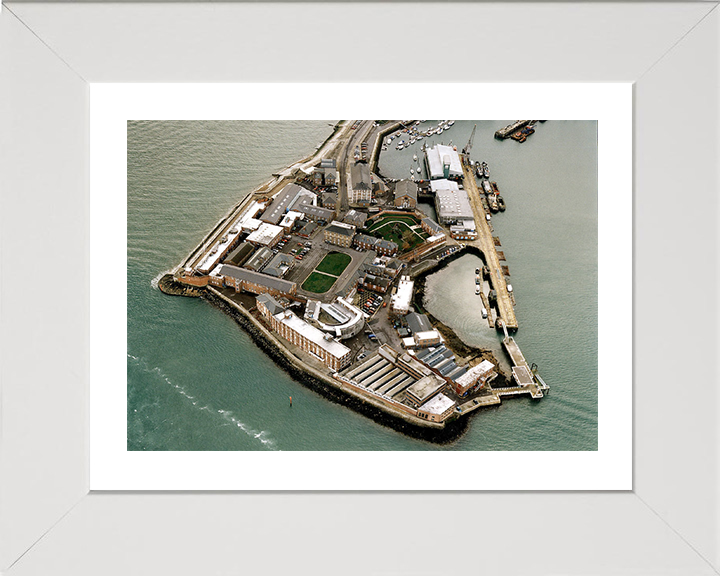 HMS Dolphin Photo Print - Gosport Hampshire 2002 - Royal Navy Shore Establishment Hampshire Prints 10 x 8 White Frame Yes