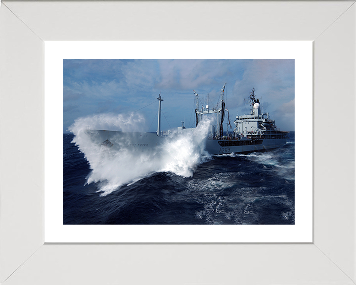 RFA Grey Rover (A269) Photo Print - At Sea 2006 - Royal Fleet Auxiliary Rover Class Tanker Posters, Prints, & Visual Artwork Hampshire Prints 10 x 8 White Frame Yes