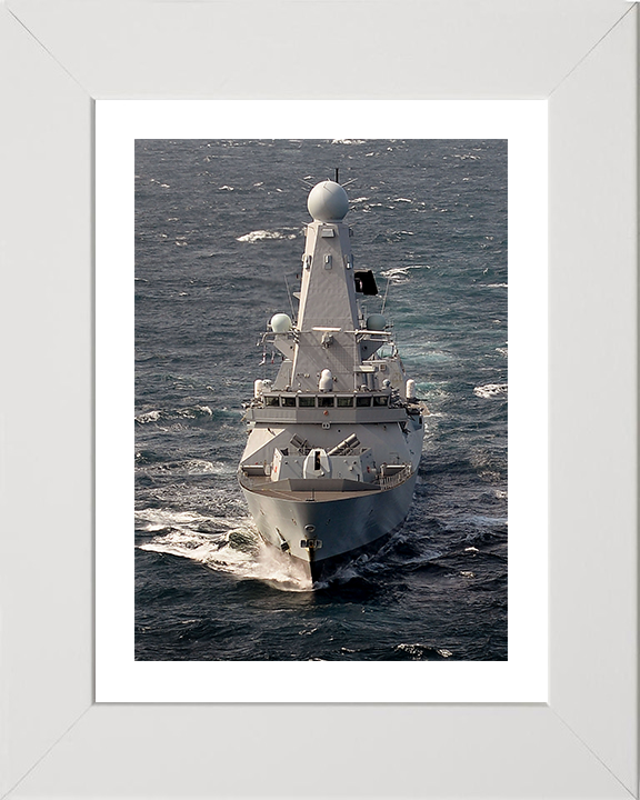 HMS Duncan (D37) Photo Print - Underway 2015 - Royal Navy Type 45 Destroyer Posters, Prints, & Visual Artwork Hampshire Prints 10 x 8 White Frame Yes