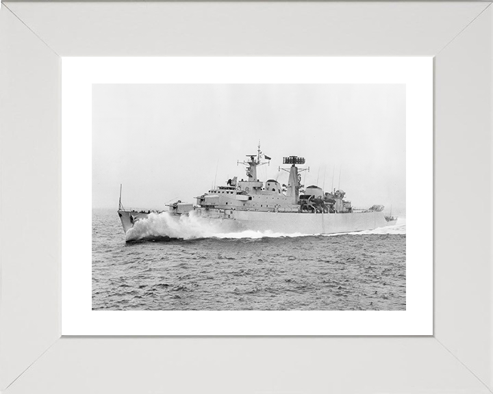 HMS Devonshire (D02) Photo Print - During Trials 1962 - Royal Navy County Class Destroyer Posters, Prints, & Visual Artwork Hampshire Prints 10 x 8 White Frame Yes