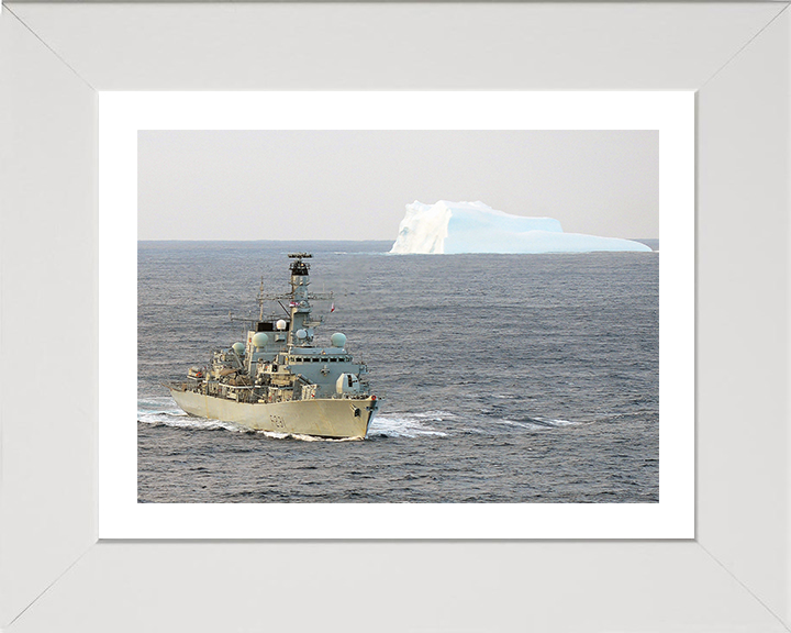 HMS Argyll (F231) Photo Print - South Atlantic 2013 - Royal Navy Type 23 Frigate Posters, Prints, & Visual Artwork Hampshire Prints 10 x 8 White Frame Yes