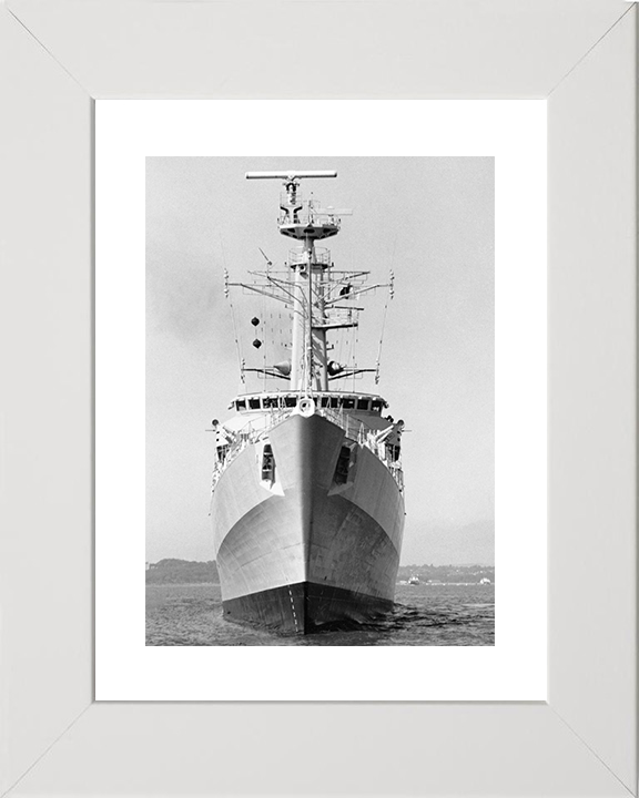HMS Antelope (F170) Royal Navy Type 21 Frigate Low Bow View Photo Print Wall Art Decor Posters, Prints, & Visual Artwork Hampshire Prints 10 x 8 White Frame Yes