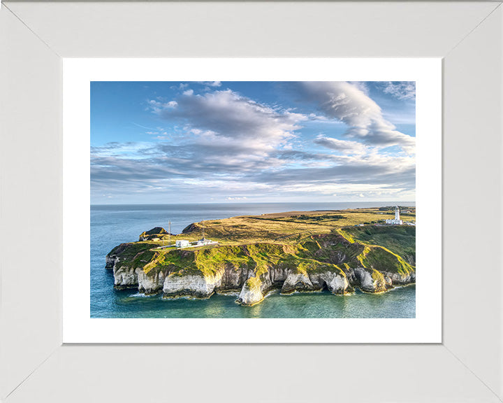 Flamborough Head Lighthouse Yorkshire from above Photo Print - Canvas - Framed Photo Print - Hampshire Prints
