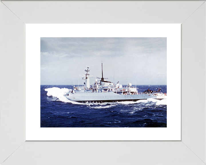 HMS Ardent (F184) Royal Navy Type 21 Frigate In Rough Sea Photo Print Wall Art Decor Posters, Prints, & Visual Artwork Hampshire Prints 10 x 8 White Frame Yes