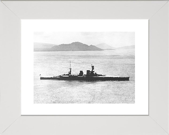 HMS Repulse (1916) Photo Print - At Sea - Royal Navy Renown Class Battlecruiser Hampshire Prints 10 x 8 White Frame Yes
