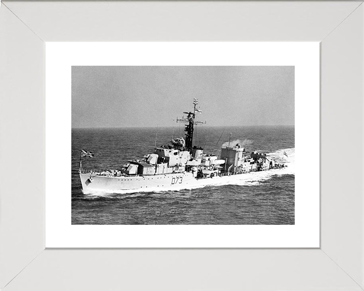 HMS Cavalier (D73) Royal Navy C Class Destroyer Port Side Photo Print Wall Art Decor Posters, Prints, & Visual Artwork Hampshire Prints 10 x 8 White Frame Yes