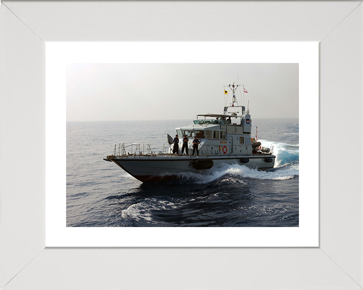 HMS Dasher (P280) Photo Print - Cyprus 2006 - Royal Navy Archer Class P2000 Patrol Vessel Posters, Prints, & Visual Artwork Hampshire Prints 10 x 8 White Frame Yes
