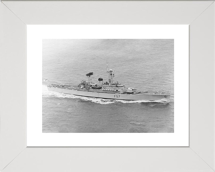 HMS Andromeda (F57) Royal Navy Leander Class Frigate High Starboard View Photo Print Wall Art Decor Posters, Prints, & Visual Artwork Hampshire Prints 10 x 8 White Frame Yes