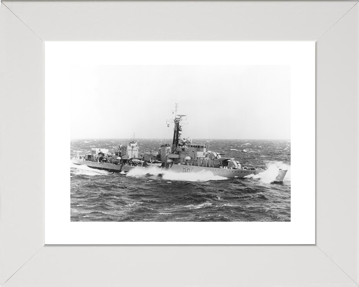 HMS Caprice (D01) Royal Navy C Class Destroyer In Heavy Seas Photo Print Wall Art Decor Posters, Prints, & Visual Artwork Hampshire Prints 10 x 8 White Frame Yes