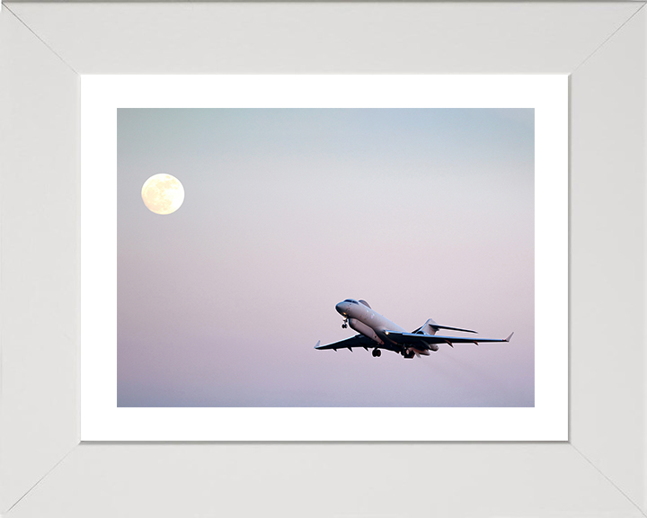RAF Sentinel R1 in flight Photo Print - Royal Air Force Aircraft Hampshire Prints 10 x 8 White Frame Yes