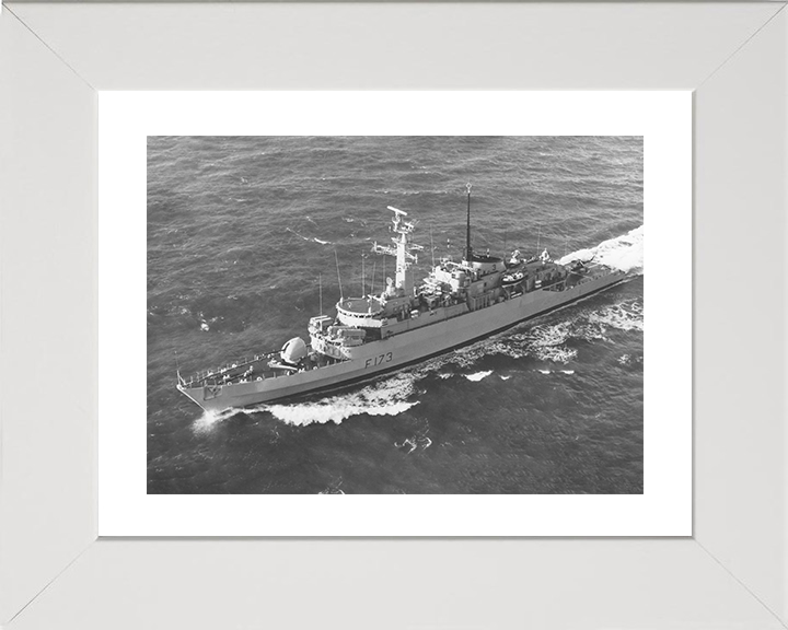 HMS Arrow (F173) Royal Navy Type 21 Frigate At Sea Photo Print Wall Art Decor Posters, Prints, & Visual Artwork Hampshire Prints 10 x 8 White Frame Yes