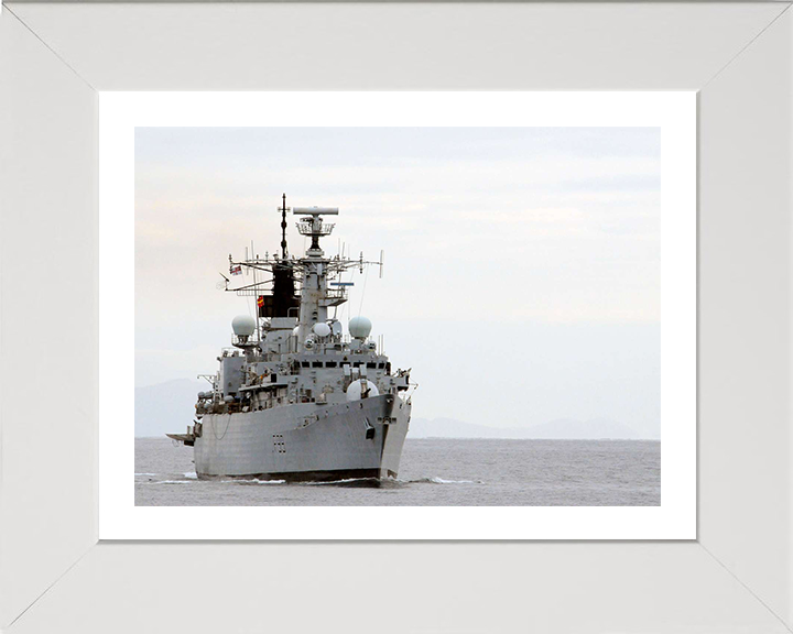HMS Cornwall (F99) Photo Print - At sea 2010 - Royal Navy type 22 Frigate Hampshire Prints 10 x 8 White Frame Yes