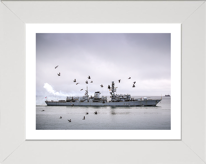 HMS Argyll F231 | Photo Print | Framed Print | Poster | Type 23 | Frigate | Royal Navy Hampshire Prints 10 x 8 White Frame Yes