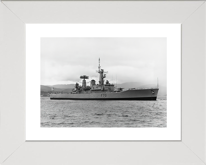 HMS Apollo (F70) Royal Navy Leander Class Frigate Starboard View Photo Print Wall Art Decor Posters, Prints, & Visual Artwork Hampshire Prints 10 x 8 White Frame Yes