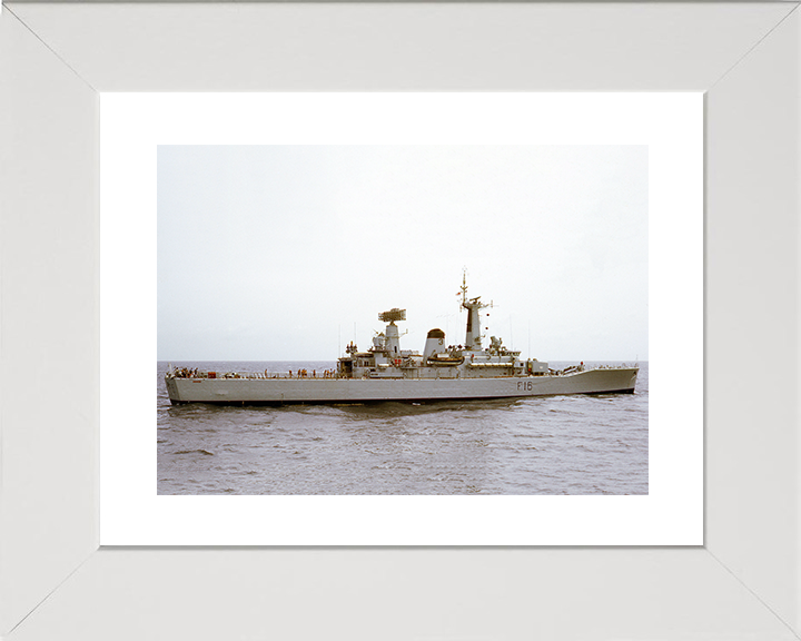 HMS Diomede (F16) Royal Navy Leander Class Frigate Starboard Beam View Photo Print Wall Art Decor Posters, Prints, & Visual Artwork Hampshire Prints 10 x 8 White Frame Yes