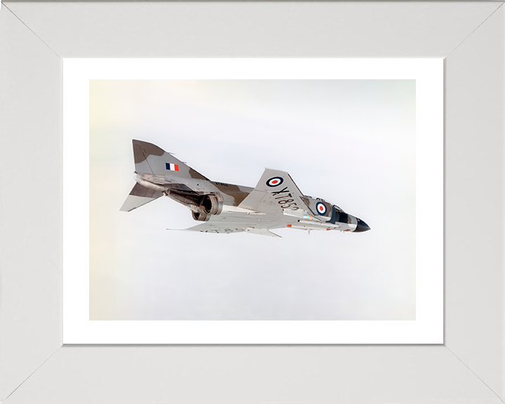 McDonnell F-4K Phantom in flight Photo Print - Royal Navy Aircraft Posters, Prints, & Visual Artwork Hampshire Prints 10 x 8 White Frame Yes