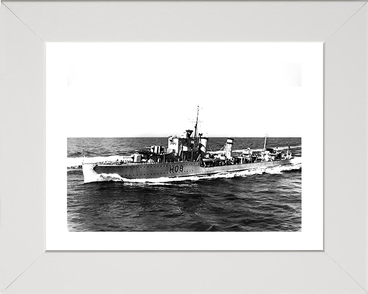 HMS Eclipse (H08) Photo Print - At Sea 1938 - Royal Navy E Class Destroyer Posters, Prints, & Visual Artwork Hampshire Prints 10 x 8 White Frame Yes