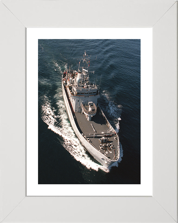 HMS Shetland (P298) Photo Print - From Above - Royal Navy Island Class Patrol Vessel