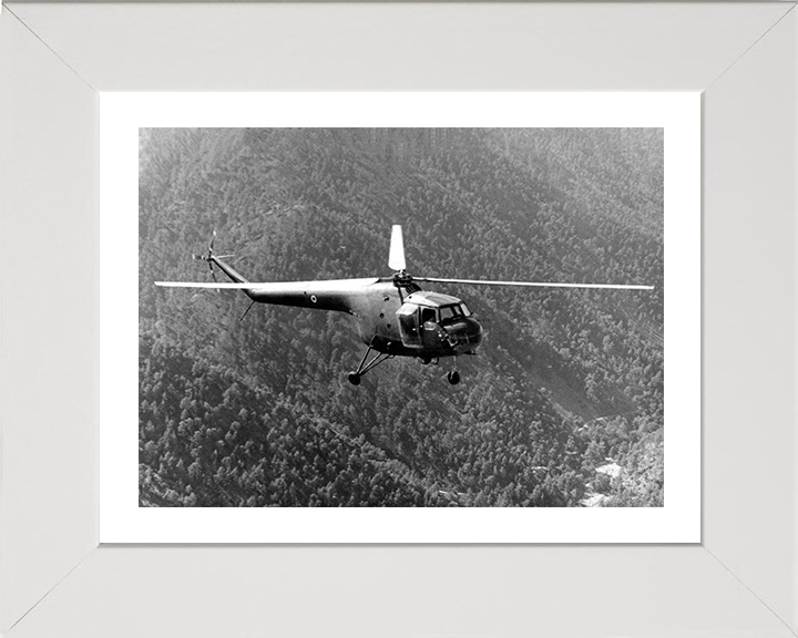 RAF Sycamore HR.14 helicopter 1957 Photo Print - Royal Air Force Aircraft Hampshire Prints 10 x 8 White Frame Yes
