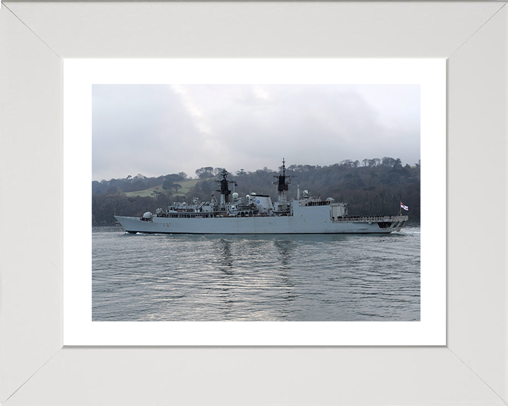 HMS Chatham (F87) Photo Print - Deploys 2010 - Royal Navy Type 22 Frigate Posters, Prints, & Visual Artwork Hampshire Prints 10 x 8 White Frame Yes