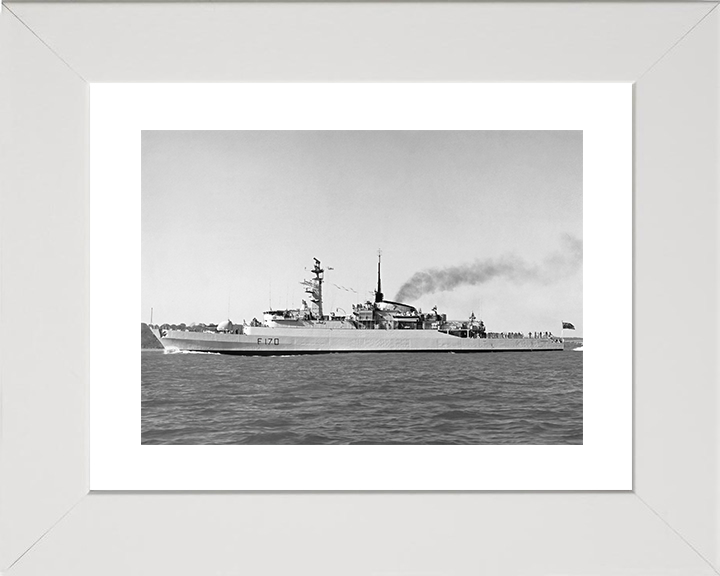 HMS Antelope (F170) Royal Navy Type 21 Frigate Port Side View Photo Print Wall Art Decor Posters, Prints, & Visual Artwork Hampshire Prints 10 x 8 White Frame Yes