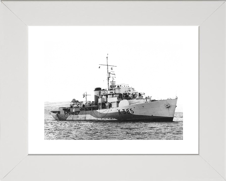 HMS Arabis (K385) Royal Navy Flower Class Corvette Starboard View Warship Photo Print Wall Art Decor Posters, Prints, & Visual Artwork Hampshire Prints 10 x 8 White Frame Yes