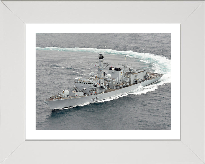HMS Argyll (F231) Photo Print - Caribbean 2014 - Royal Navy Type 23 Frigate Posters, Prints, & Visual Artwork Hampshire Prints 10 x 8 White Frame Yes