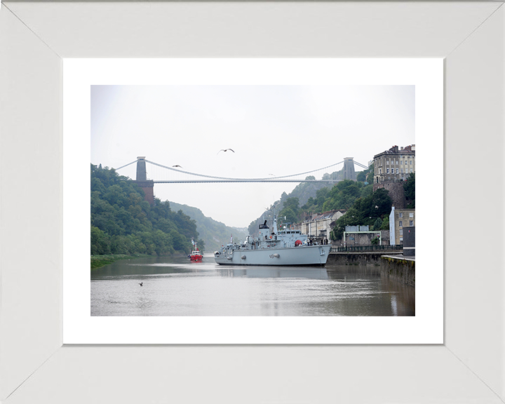 HMS Cattistock (M31) Photo Print - Bristol 2011 - Royal Navy Hunt Class MineHunter Posters, Prints, & Visual Artwork Hampshire Prints 10 x 8 White Frame Yes