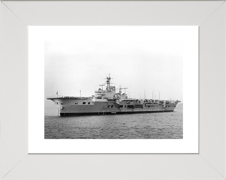 HMS Ark Royal (R09) Royal Navy Audacious Class Aircraft Carrier Low Port Side View Photo Print Wall Art Decor Posters, Prints, & Visual Artwork Hampshire Prints 10 x 8 White Frame Yes