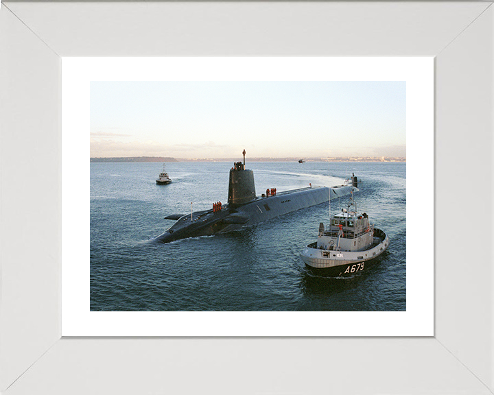 HMS Victorious (S29) Photo Print - Entering Brest 2000 - Royal Navy Vanguard Class Submarine