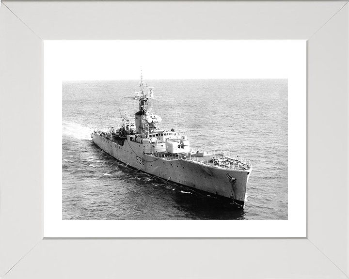 HMS Whitby (F36) Photo Print - At Sea 1962 - Royal Navy Whitby Class Frigate Posters, Prints, & Visual Artwork Hampshire Prints 10 x 8 White Frame Yes
