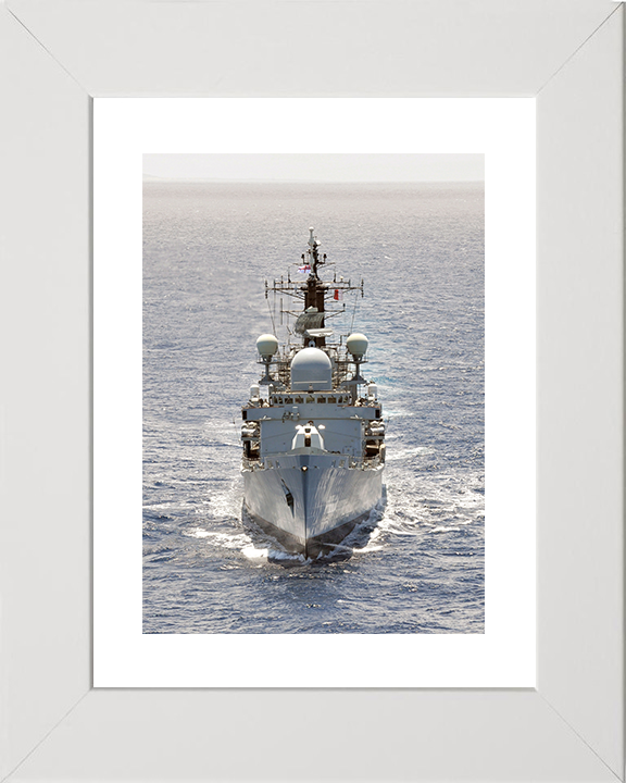 HMS Edinburgh (D97) Royal Navy Type 42 Destroyer High Bow View Photo Print Wall Art Decor Posters, Prints, & Visual Artwork Hampshire Prints 10 x 8 White Frame Yes