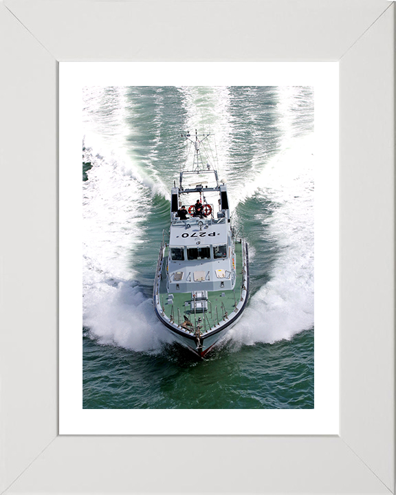 HMS Biter (P270) Photo Print - Bow View 2017 - Royal Navy Archer Class P2000 Patrol Vessel Posters, Prints, & Visual Artwork Hampshire Prints 10 x 8 White Frame Yes