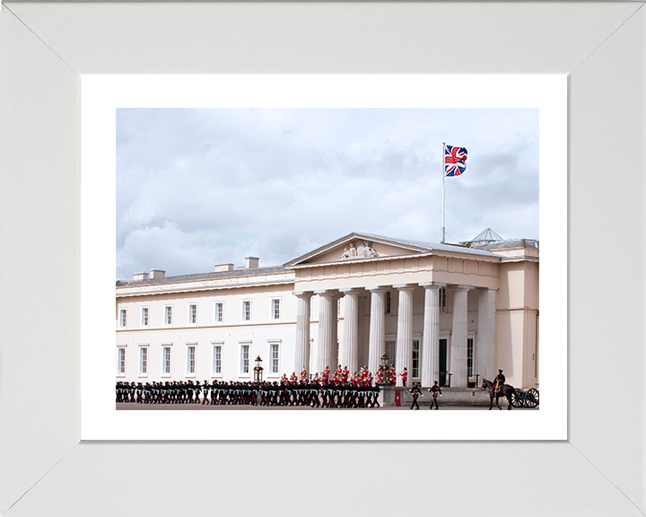 Officer Cadets march Past RMAS Sandhurst Photo Print - British Army Hampshire Prints 10 x 8 White Frame Yes
