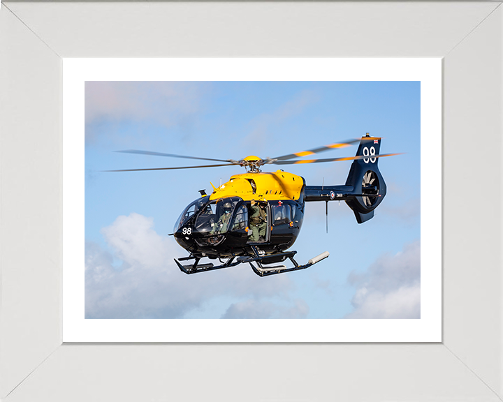 RAF Jupiter Helicopter in flight Photo Print - Royal Air Force Aircraft Hampshire Prints 10 x 8 White Frame Yes