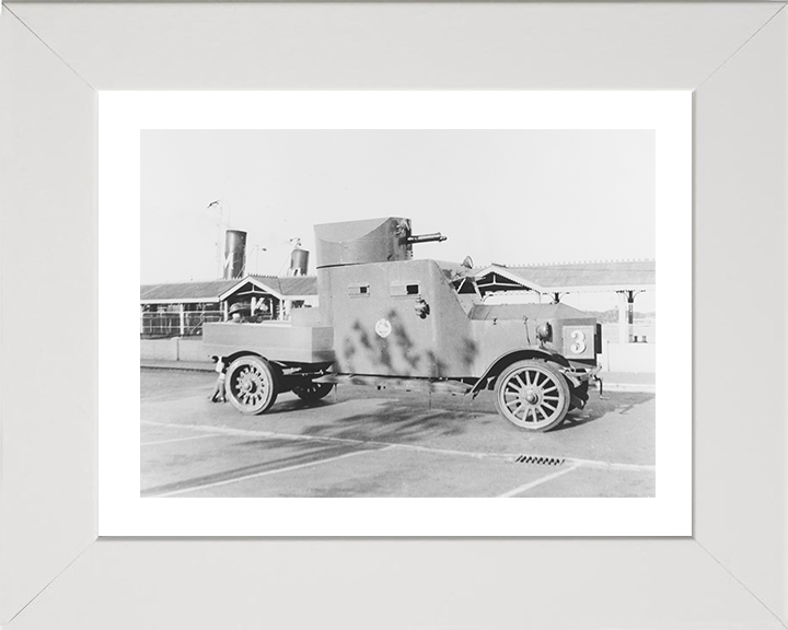 British Army Rolls Royce Armoured Car 1937 Photo Print - British Army Vehicle Hampshire Prints 10 x 8 White Frame Yes