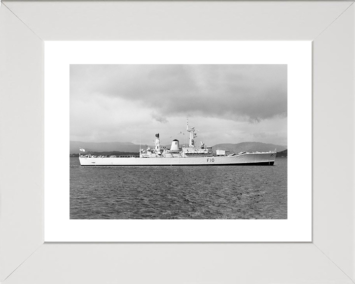 HMS Aurora (F10) Royal Navy Leander Class Frigate Starboard Beam View Photo Print Wall Art Decor Posters, Prints, & Visual Artwork Hampshire Prints 10 x 8 White Frame Yes