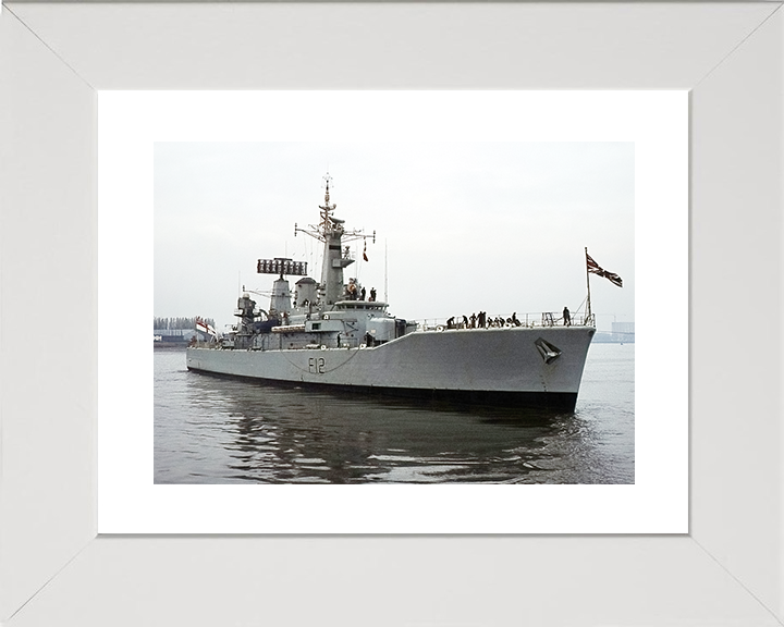 HMS Achilles (F12) Royal Navy Leander Class Frigate Photo Print Warship Wall Art Poster Posters, Prints, & Visual Artwork Hampshire Prints 10 x 8 White Frame Yes