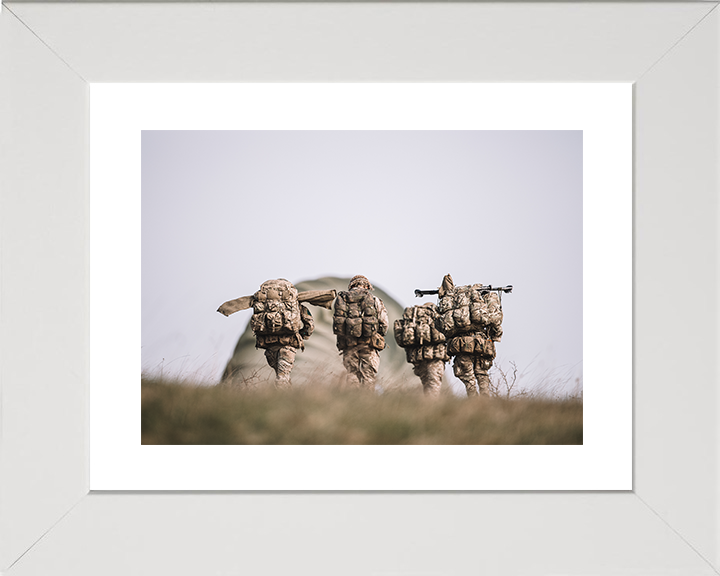 Four British Army Paratroopers Portrait 2026 Photo Print Wall Art Military Decor Posters, Prints, & Visual Artwork Hampshire Prints 10 x 8 White Frame Yes