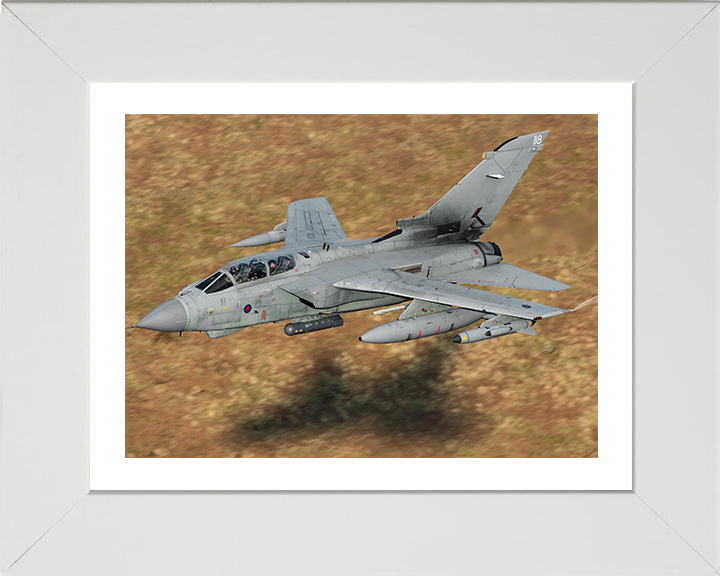 RAF Tornado GR4 from RAF Marham Photo Print - Royal Air Force Aircraft Hampshire Prints 10 x 8 White Frame Yes