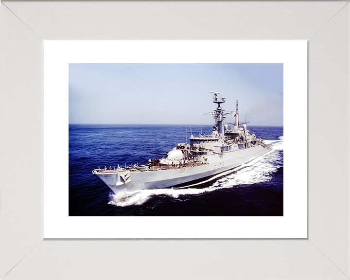 HMS Arrow (F173) Royal Navy Type 21 Frigate Underway Photo Print Wall Art Decor Posters, Prints, & Visual Artwork Hampshire Prints 10 x 8 White Frame Yes