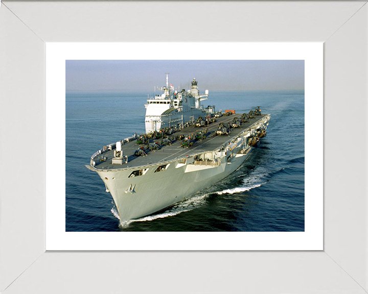HMS Ocean (L12) Photo Print - Mediteranean 2001 - Royal Navy Landing Platform Helicopter