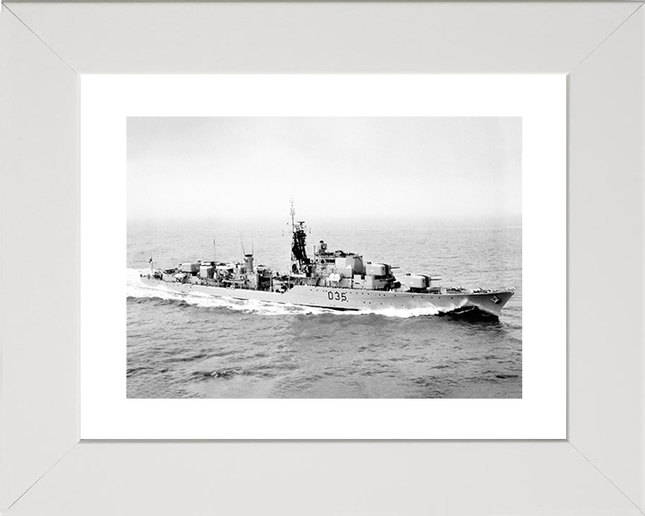 HMS Diamond (D35) Royal Navy Daring Class Destroyer Starboard View Photo Print Wall Art Decor Posters, Prints, & Visual Artwork Hampshire Prints 10 x 8 White Frame Yes