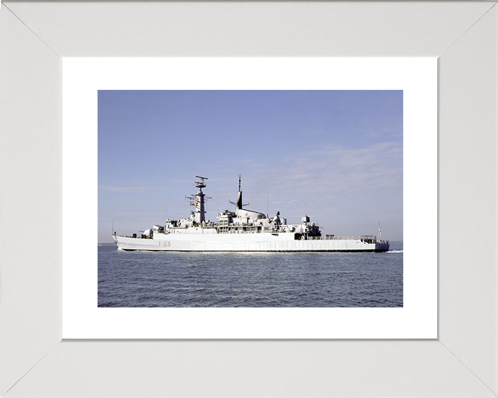 HMS Amazon (F169) Royal Navy Type 21 Frigate Leaving Harbour Photo Print Wall Art Decor Posters, Prints, & Visual Artwork Hampshire Prints 10 x 8 White Frame Yes