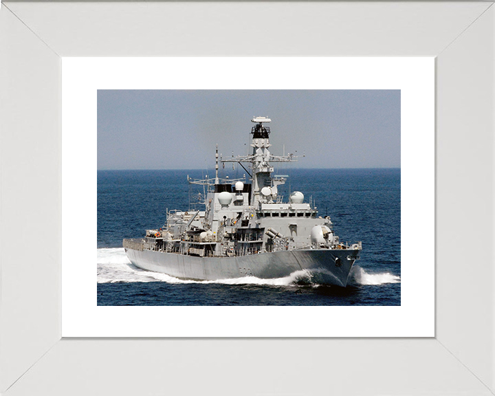 HMS Argyll (F231) Royal Navy Type 23 Frigate At Sea 2004 Photo Print Wall Art Decor Posters, Prints, & Visual Artwork Hampshire Prints 10 x 8 White Frame Yes