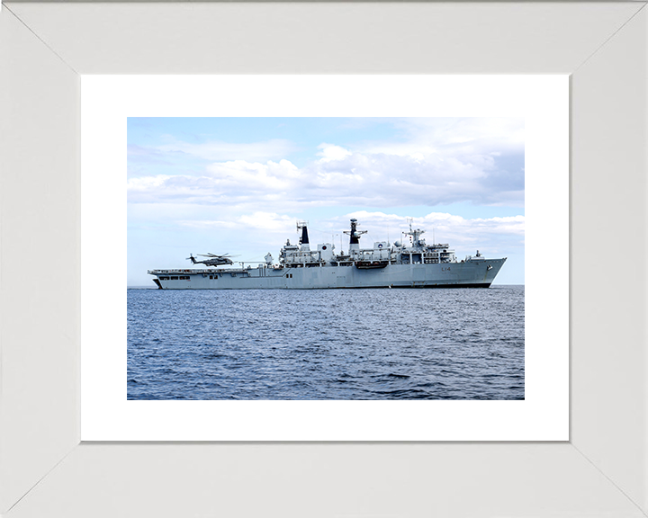 HMS Albion (L14) Royal Navy Albion Class Amphibious Ship Starboard Beam 2021 Photo Print Wall Art Naval Decor Posters, Prints, & Visual Artwork Hampshire Prints 10 x 8 White Frame Yes