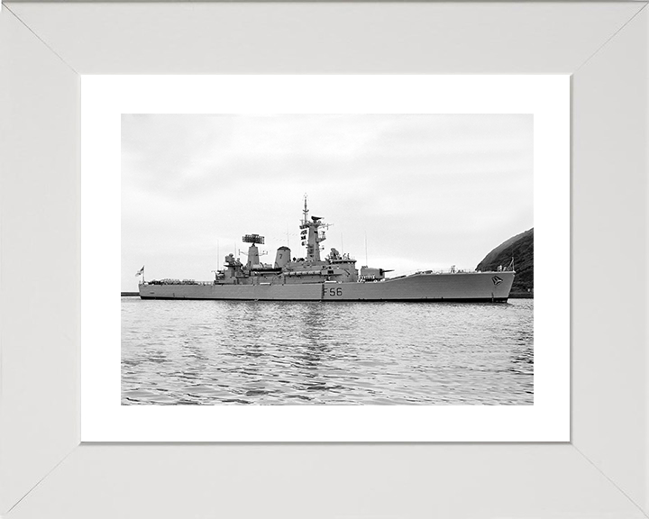 HMS Argonaut (F56) Photo Print - Plymouth sound 1969 - Royal Navy Leander Class Frigate Posters, Prints, & Visual Artwork Hampshire Prints 10 x 8 White Frame Yes
